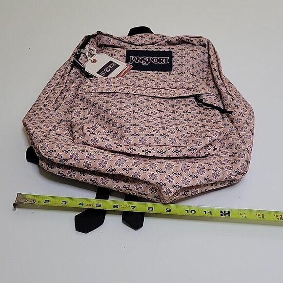 NEW JANSPORT NEUTRAL PRINT BLUE TAN PINK COMMUTER TRAVEL BACKPACK NWT main image 8
